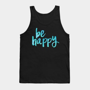 Be Happy Blue 3 Tank Top